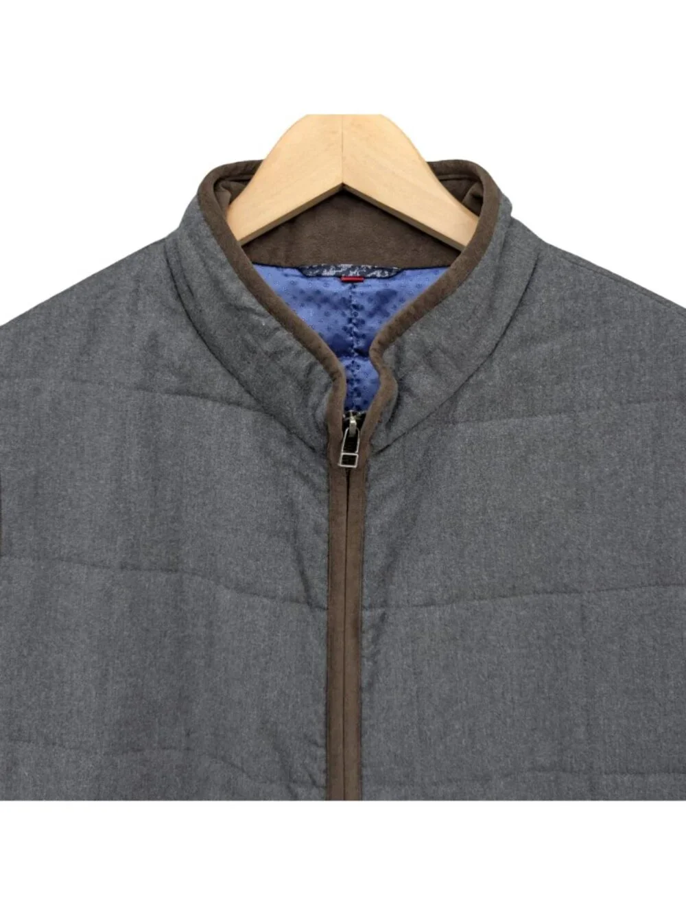 Kevins Fine Outdoor Gear Apparel Vest Boys Grey Wool Quilted Full Zip Size XL